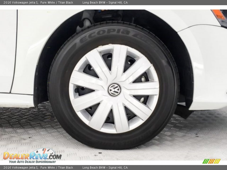 2016 Volkswagen Jetta S Pure White / Titan Black Photo #8