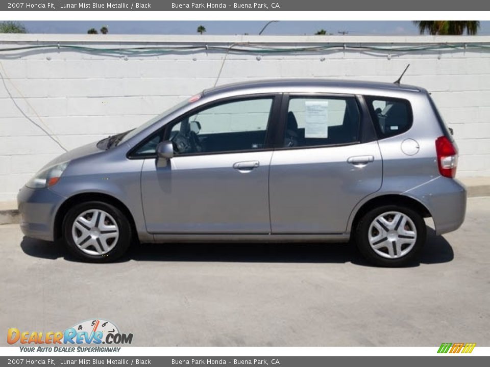 2007 Honda Fit Lunar Mist Blue Metallic / Black Photo #13