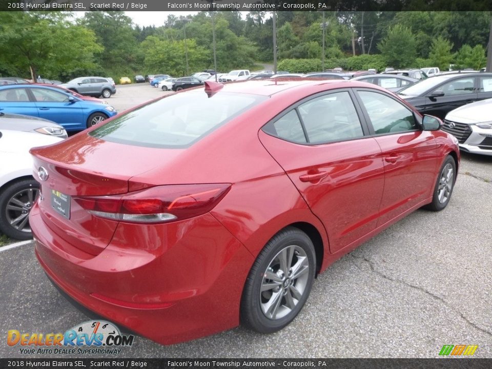 2018 Hyundai Elantra SEL Scarlet Red / Beige Photo #2