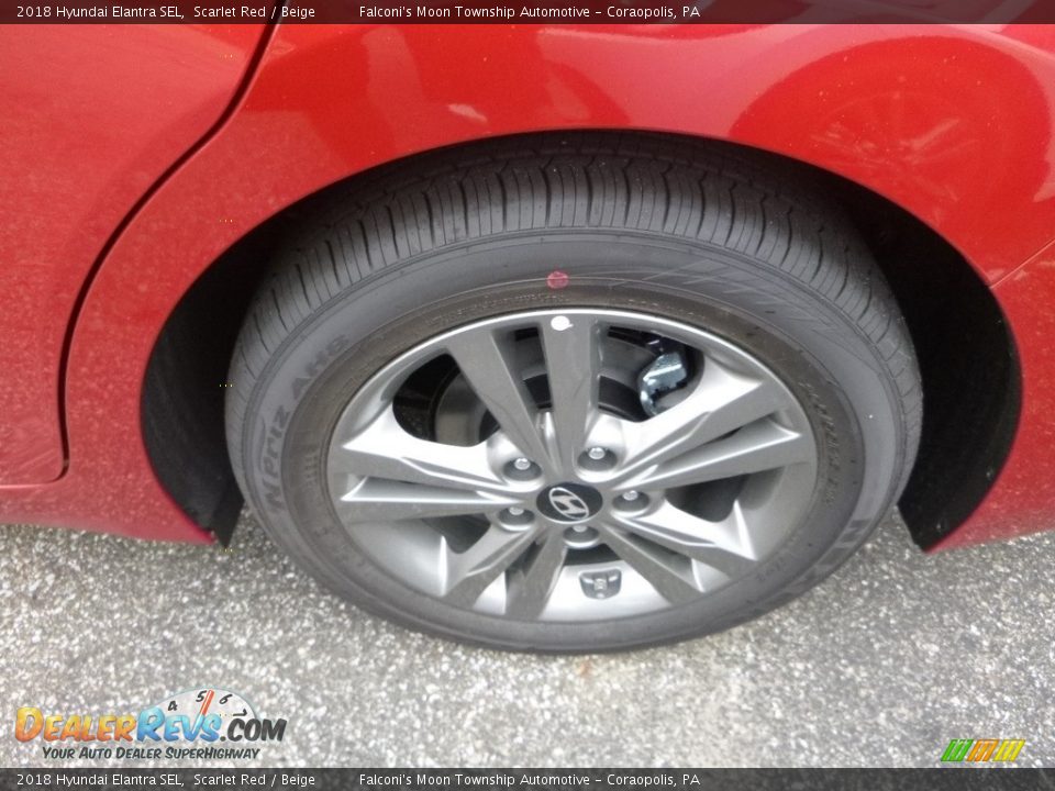 2018 Hyundai Elantra SEL Scarlet Red / Beige Photo #8