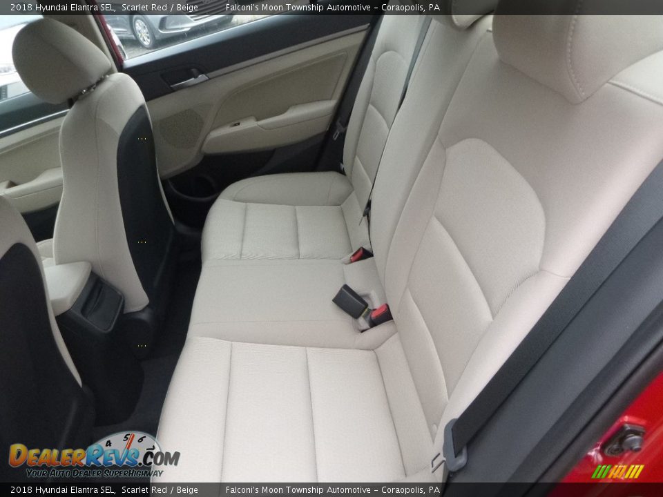 2018 Hyundai Elantra SEL Scarlet Red / Beige Photo #9