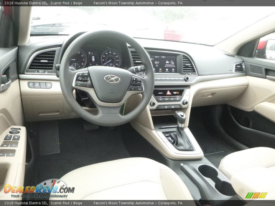 2018 Hyundai Elantra SEL Scarlet Red / Beige Photo #10