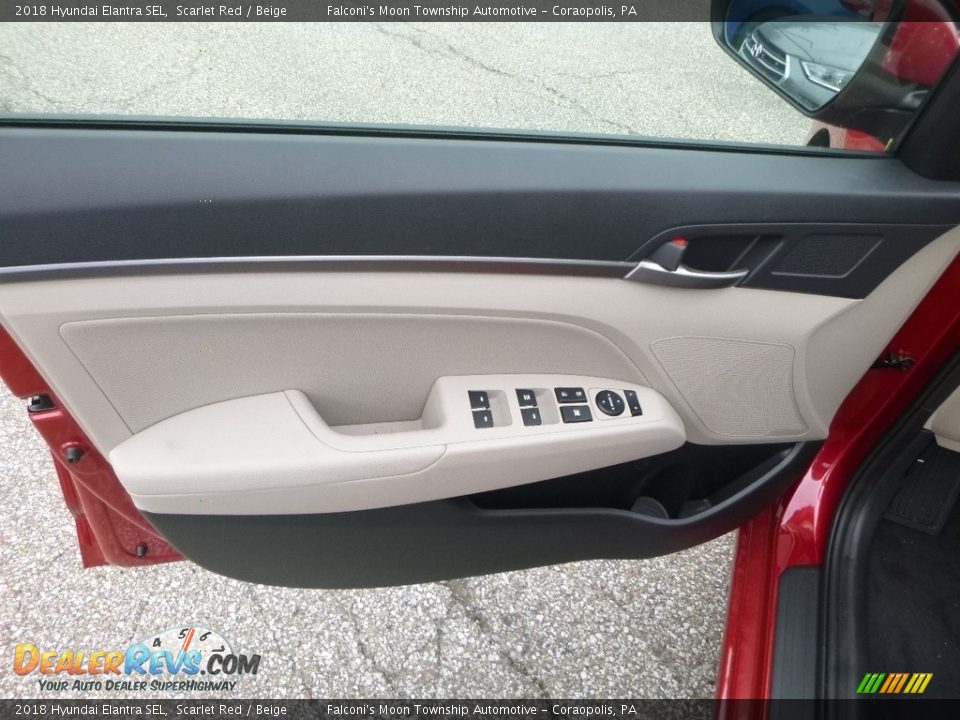 2018 Hyundai Elantra SEL Scarlet Red / Beige Photo #11