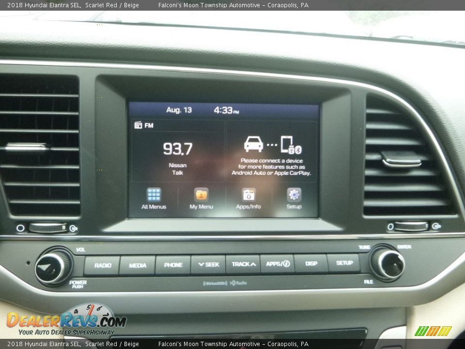 2018 Hyundai Elantra SEL Scarlet Red / Beige Photo #14