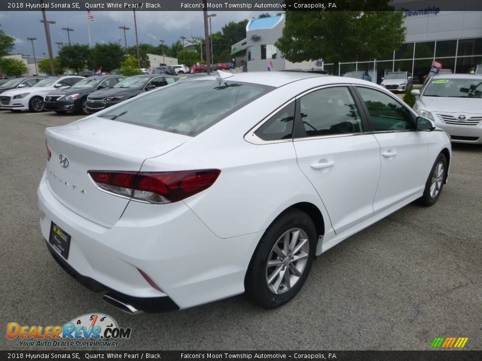 2018 Hyundai Sonata SE Quartz White Pearl / Black Photo #2