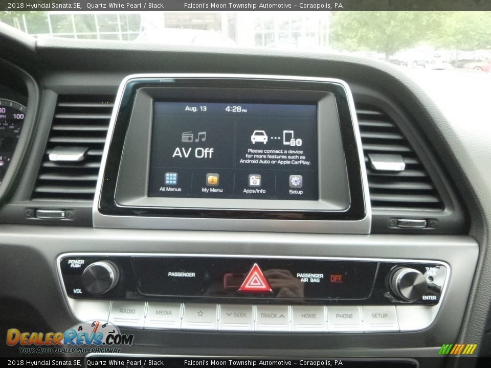 2018 Hyundai Sonata SE Quartz White Pearl / Black Photo #14