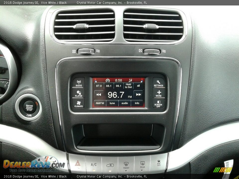 2018 Dodge Journey SE Vice White / Black Photo #15