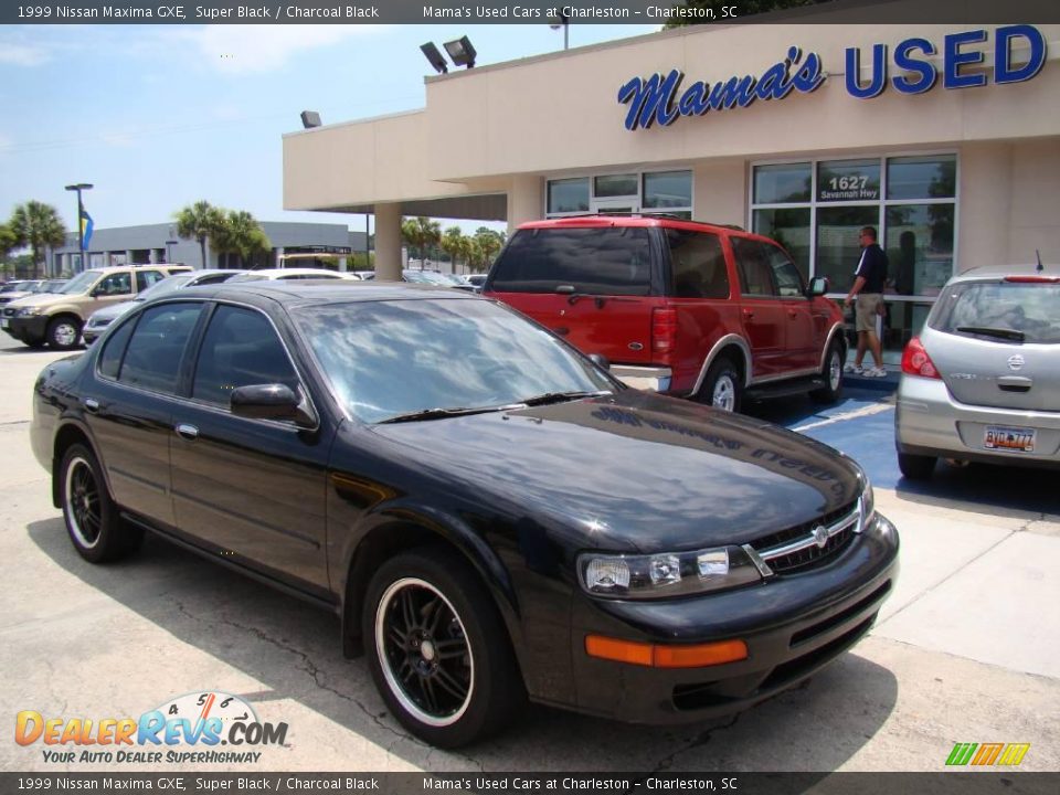 1999 Nissan Maxima GXE Super Black / Charcoal Black Photo #2