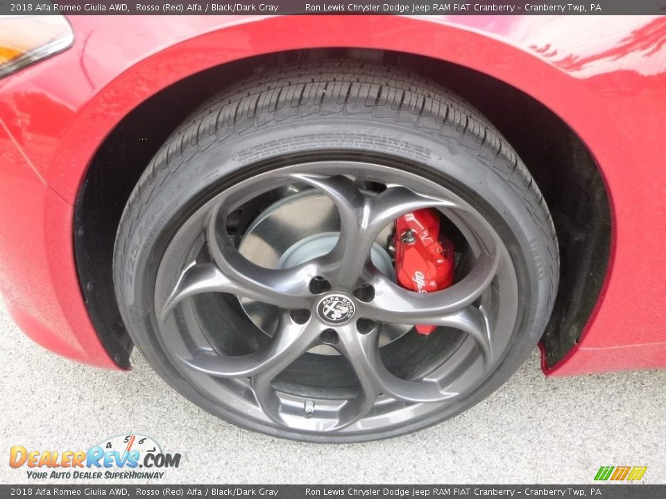 2018 Alfa Romeo Giulia AWD Rosso (Red) Alfa / Black/Dark Gray Photo #3