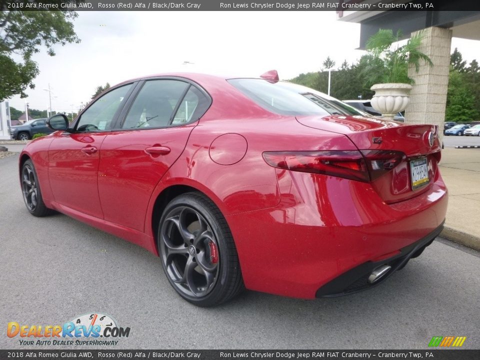 2018 Alfa Romeo Giulia AWD Rosso (Red) Alfa / Black/Dark Gray Photo #6