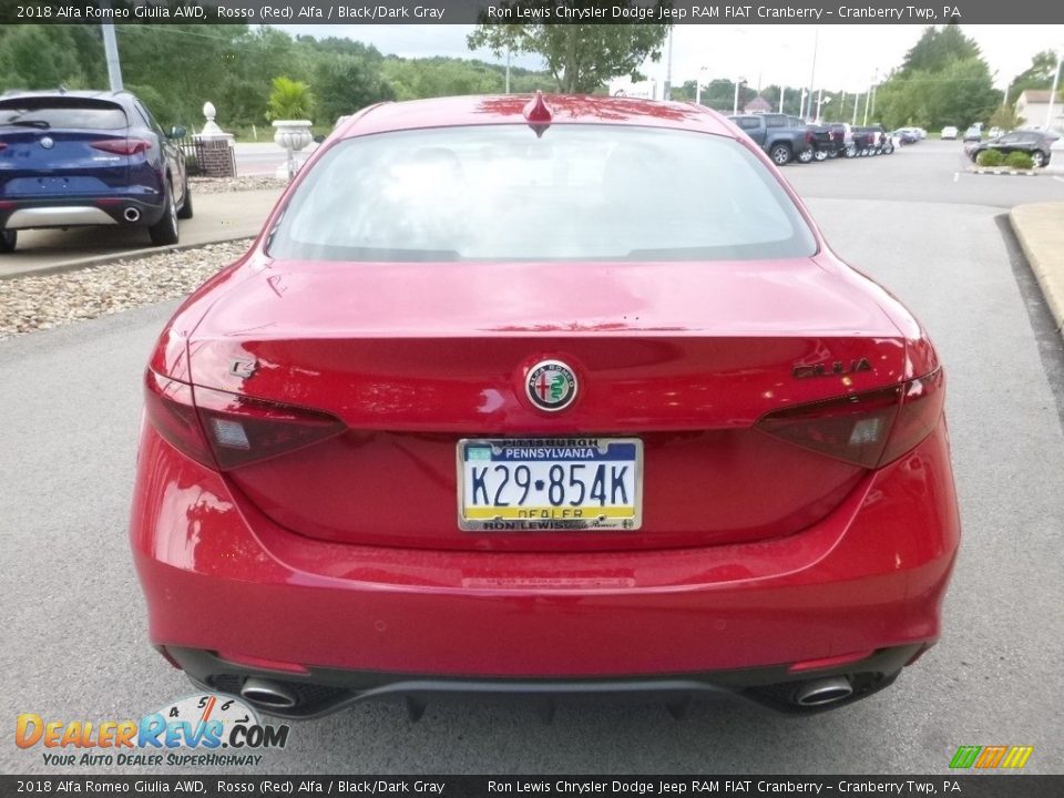 2018 Alfa Romeo Giulia AWD Rosso (Red) Alfa / Black/Dark Gray Photo #7