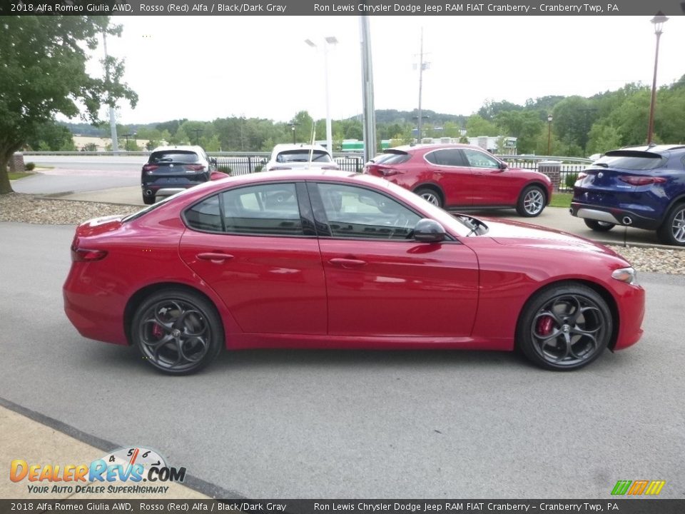 2018 Alfa Romeo Giulia AWD Rosso (Red) Alfa / Black/Dark Gray Photo #10