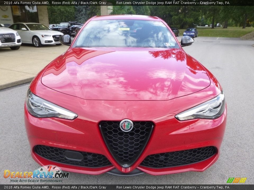2018 Alfa Romeo Giulia AWD Rosso (Red) Alfa / Black/Dark Gray Photo #13