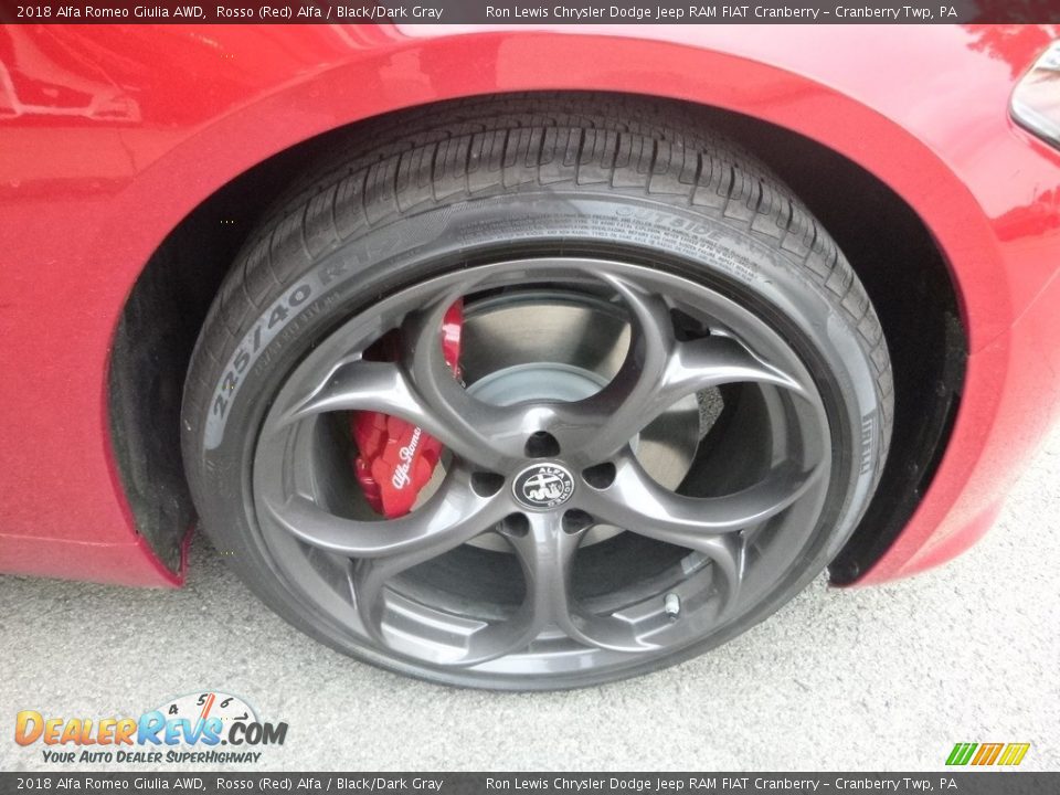 2018 Alfa Romeo Giulia AWD Rosso (Red) Alfa / Black/Dark Gray Photo #14