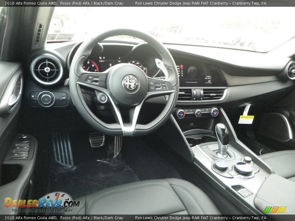 2018 Alfa Romeo Giulia AWD Rosso (Red) Alfa / Black/Dark Gray Photo #18