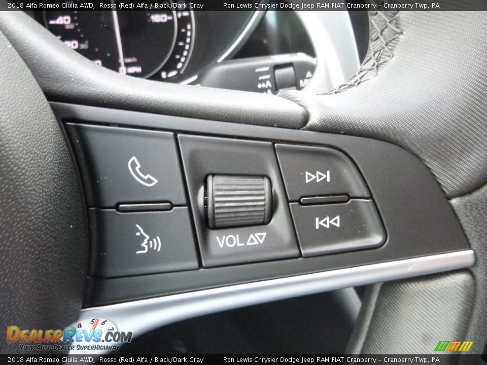 2018 Alfa Romeo Giulia AWD Rosso (Red) Alfa / Black/Dark Gray Photo #25