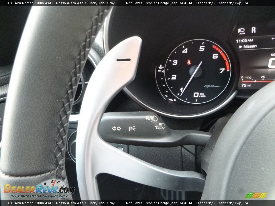 2018 Alfa Romeo Giulia AWD Rosso (Red) Alfa / Black/Dark Gray Photo #28