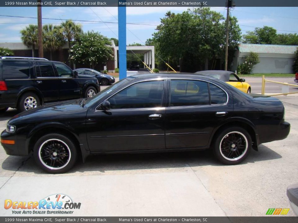 1999 Nissan Maxima GXE Super Black / Charcoal Black Photo #6