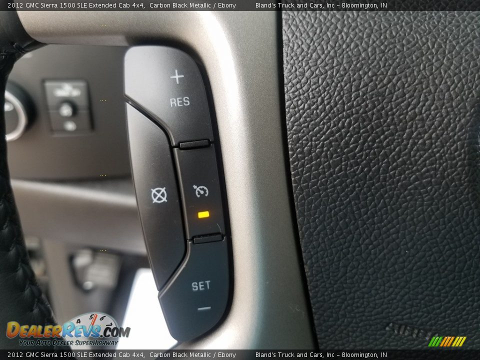 2012 GMC Sierra 1500 SLE Extended Cab 4x4 Carbon Black Metallic / Ebony Photo #13