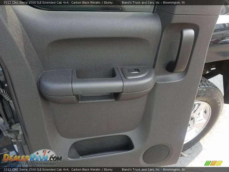 2012 GMC Sierra 1500 SLE Extended Cab 4x4 Carbon Black Metallic / Ebony Photo #30