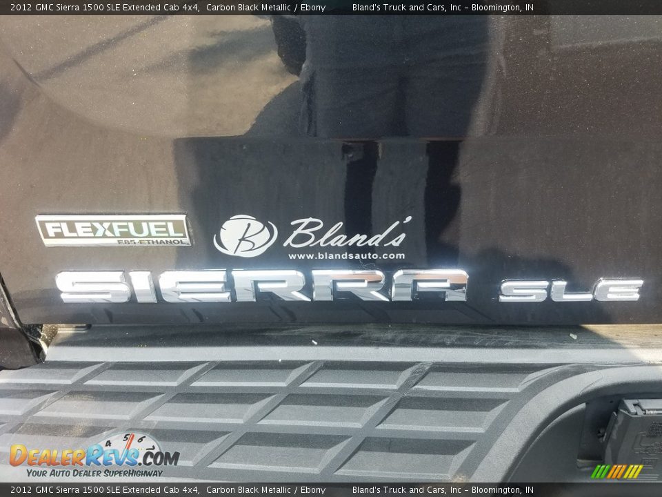 2012 GMC Sierra 1500 SLE Extended Cab 4x4 Carbon Black Metallic / Ebony Photo #33