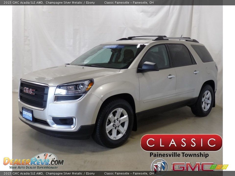 2015 GMC Acadia SLE AWD Champagne Silver Metallic / Ebony Photo #1