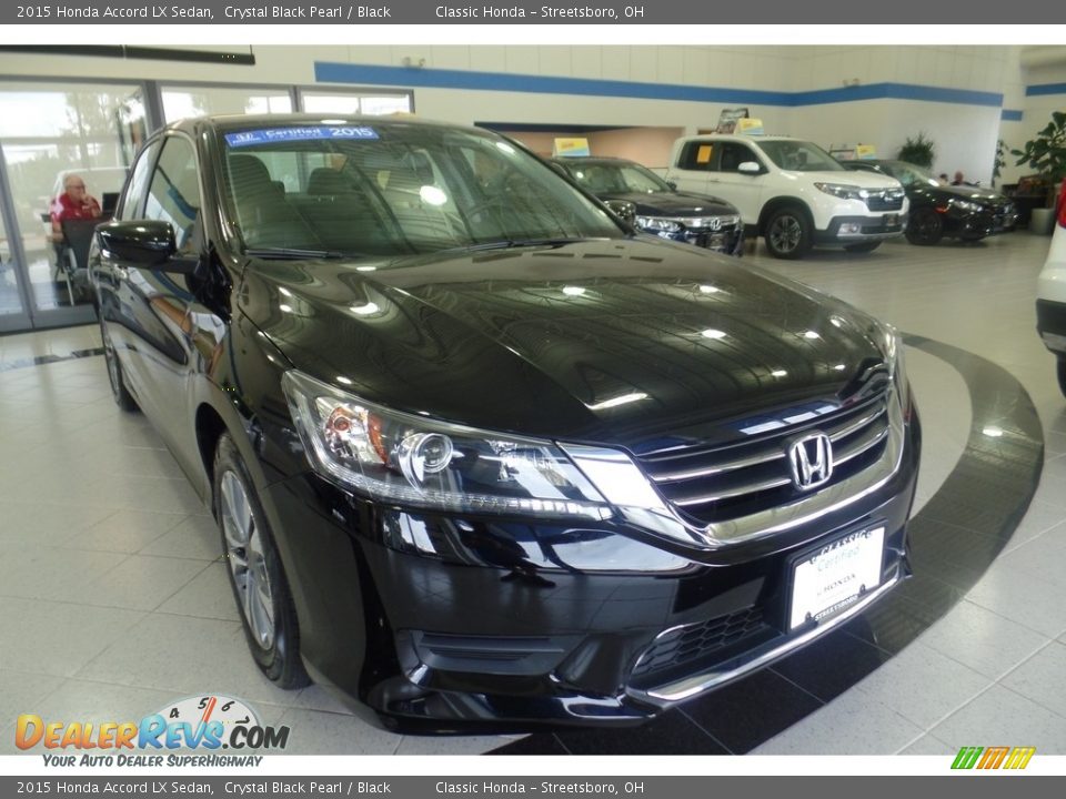 2015 Honda Accord LX Sedan Crystal Black Pearl / Black Photo #6