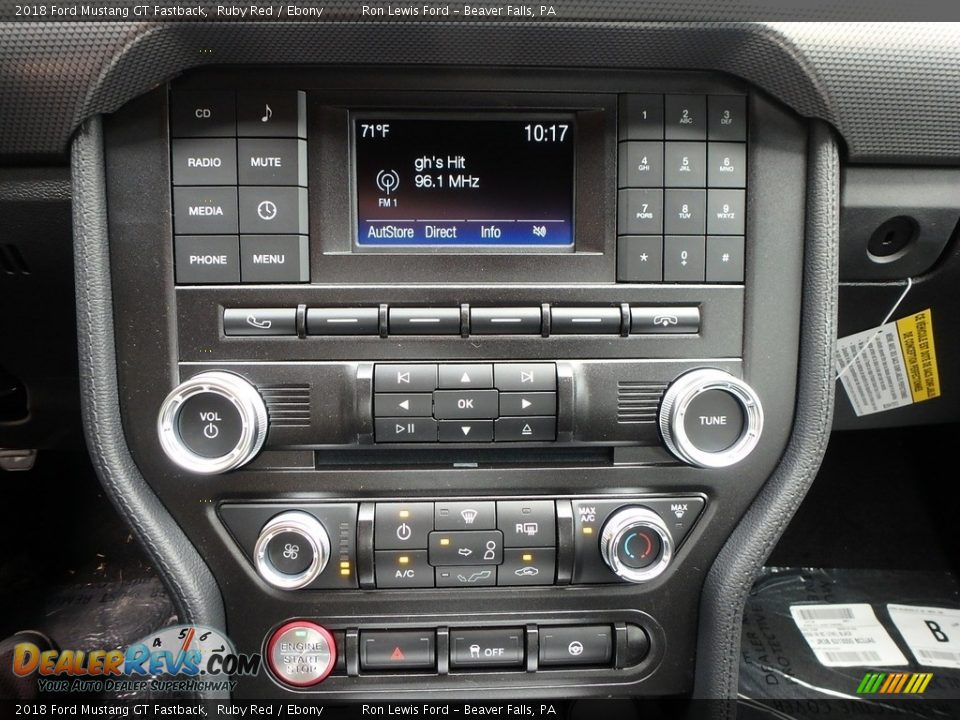 Controls of 2018 Ford Mustang GT Fastback Photo #19