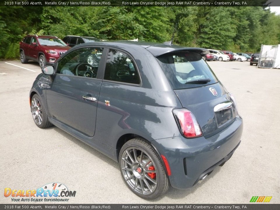 2018 Fiat 500 Abarth Metallo Gray / Nero/Rosso (Black/Red) Photo #3