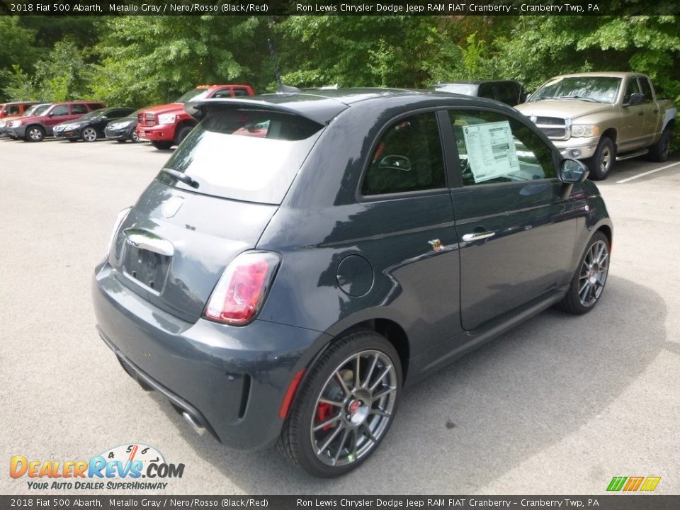 2018 Fiat 500 Abarth Metallo Gray / Nero/Rosso (Black/Red) Photo #5