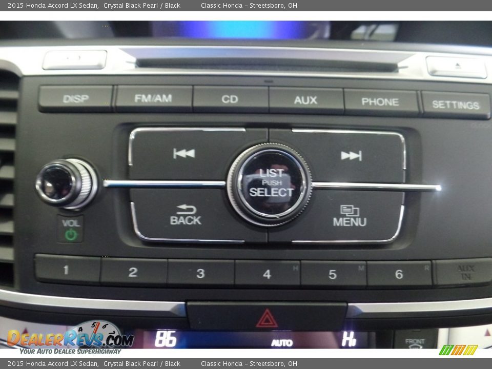 2015 Honda Accord LX Sedan Crystal Black Pearl / Black Photo #26