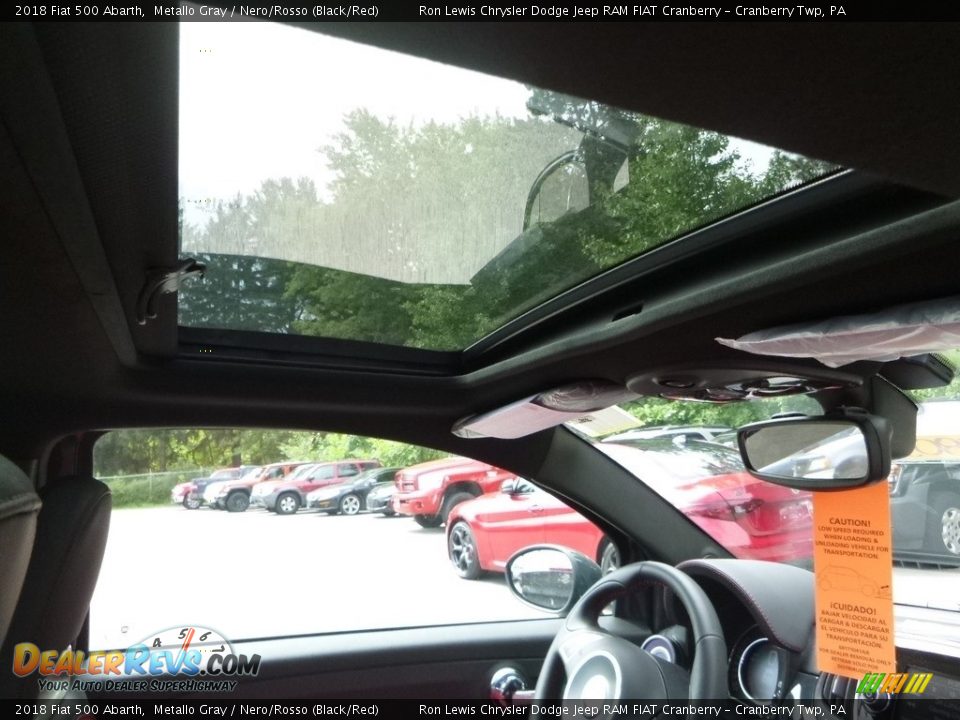 2018 Fiat 500 Abarth Metallo Gray / Nero/Rosso (Black/Red) Photo #12