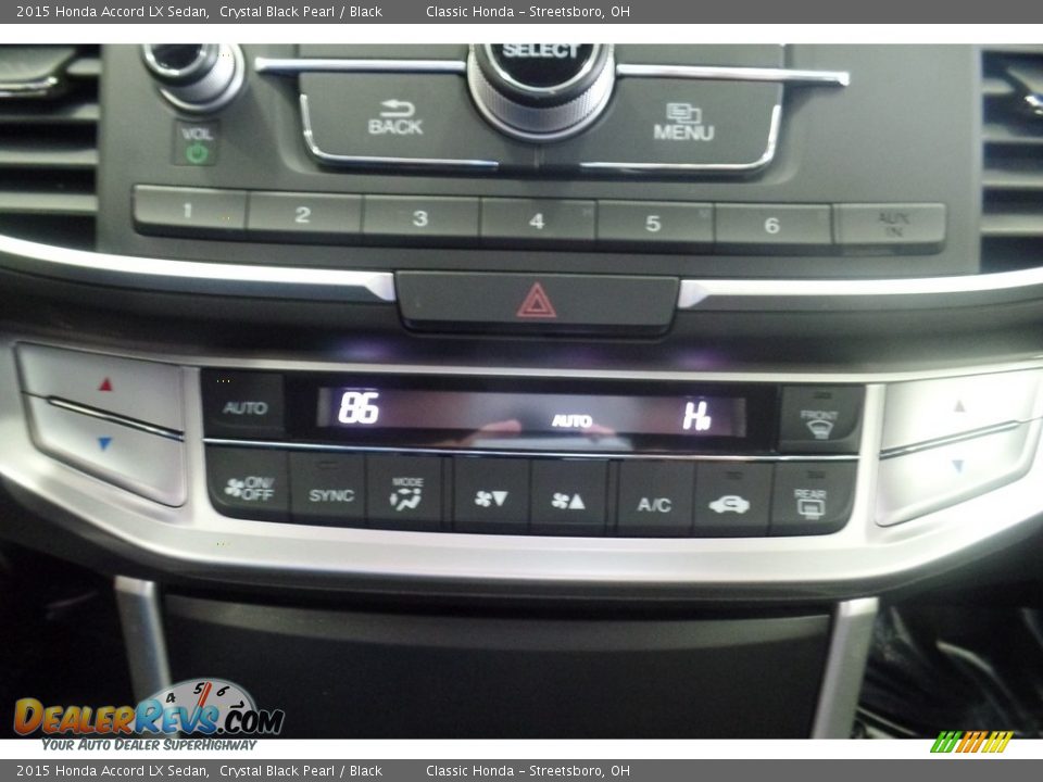 2015 Honda Accord LX Sedan Crystal Black Pearl / Black Photo #28