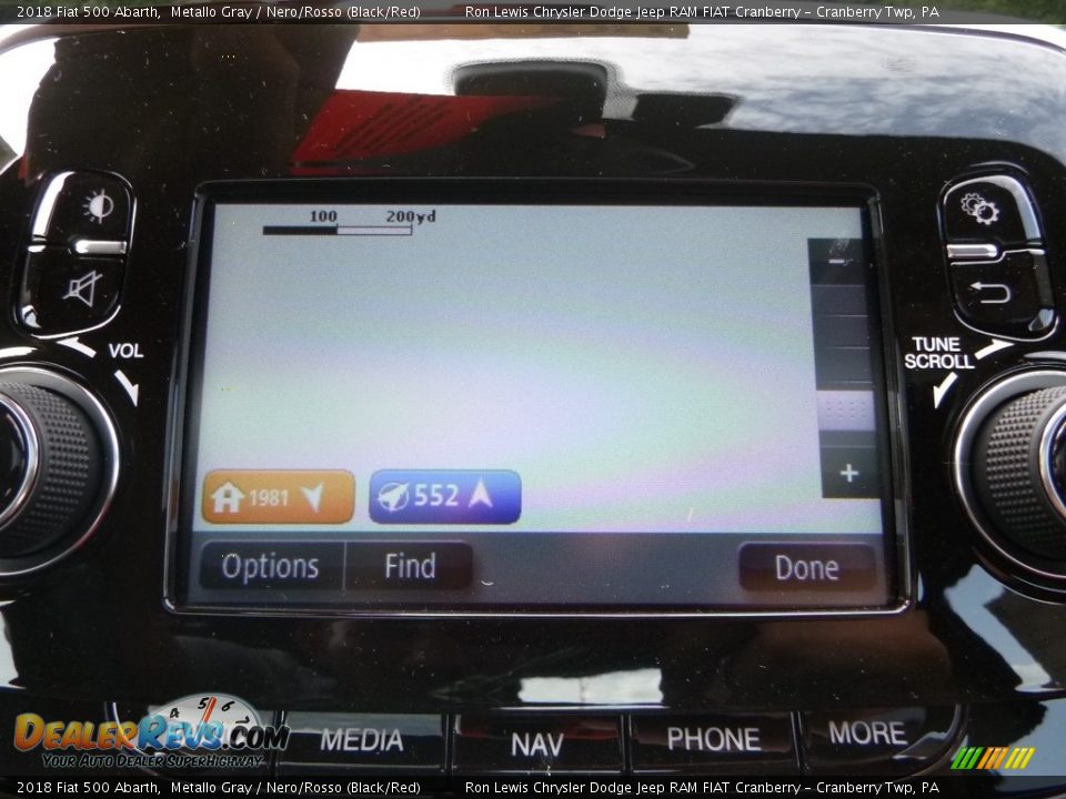 2018 Fiat 500 Abarth Metallo Gray / Nero/Rosso (Black/Red) Photo #17