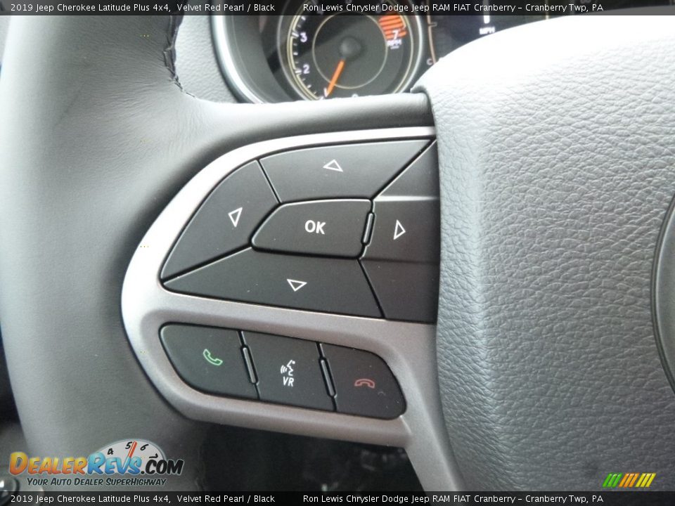 2019 Jeep Cherokee Latitude Plus 4x4 Velvet Red Pearl / Black Photo #20