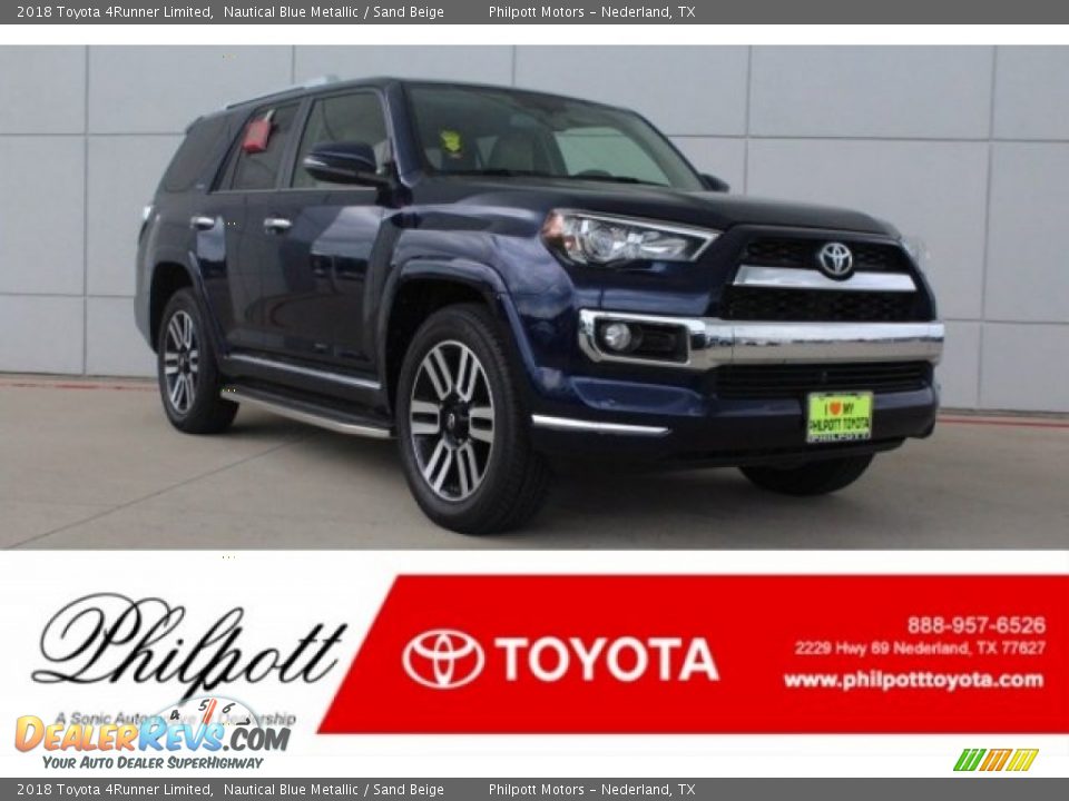 2018 Toyota 4Runner Limited Nautical Blue Metallic / Sand Beige Photo #1