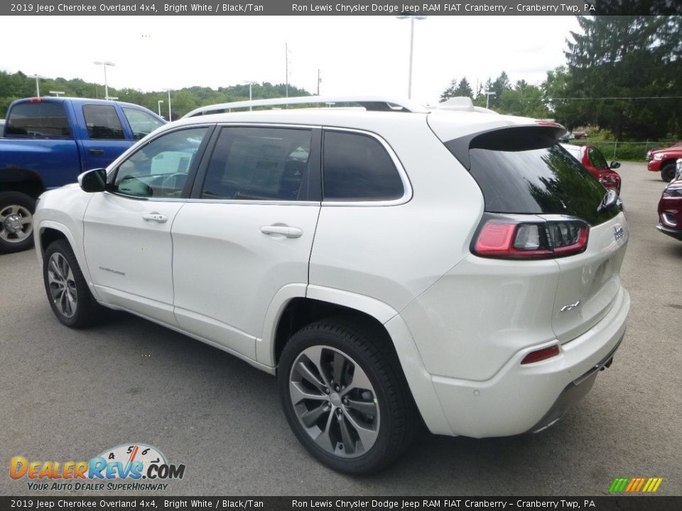 2019 Jeep Cherokee Overland 4x4 Bright White / Black/Tan Photo #3