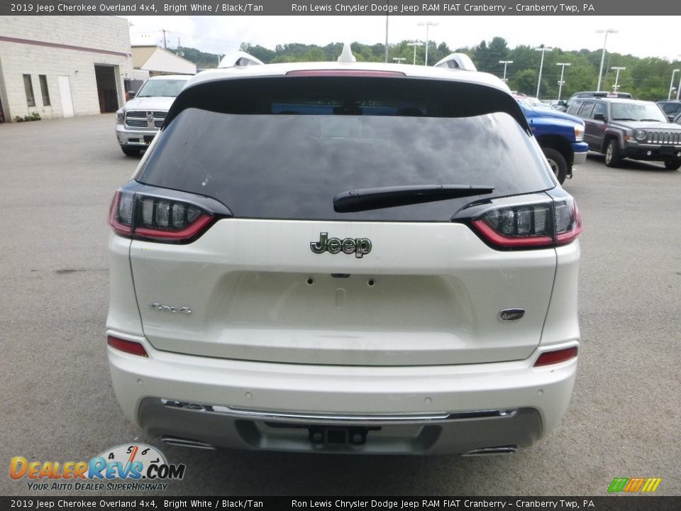 2019 Jeep Cherokee Overland 4x4 Bright White / Black/Tan Photo #4