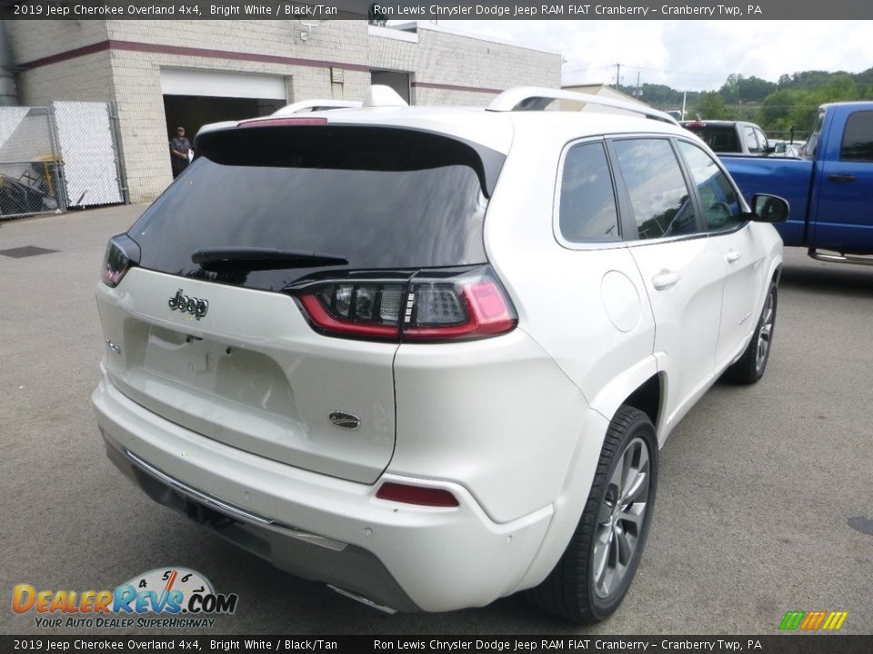 2019 Jeep Cherokee Overland 4x4 Bright White / Black/Tan Photo #5