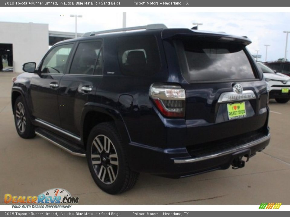 2018 Toyota 4Runner Limited Nautical Blue Metallic / Sand Beige Photo #6