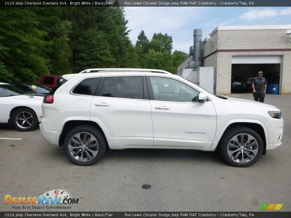 2019 Jeep Cherokee Overland 4x4 Bright White / Black/Tan Photo #6