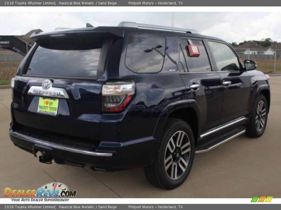 2018 Toyota 4Runner Limited Nautical Blue Metallic / Sand Beige Photo #8