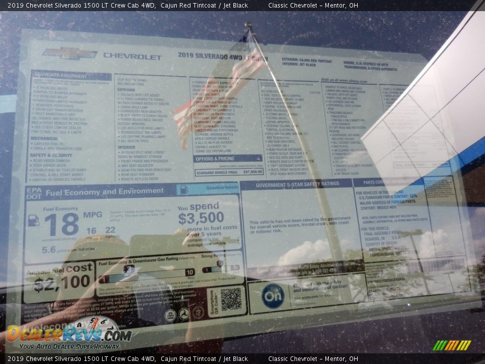 2019 Chevrolet Silverado 1500 LT Crew Cab 4WD Window Sticker Photo #7