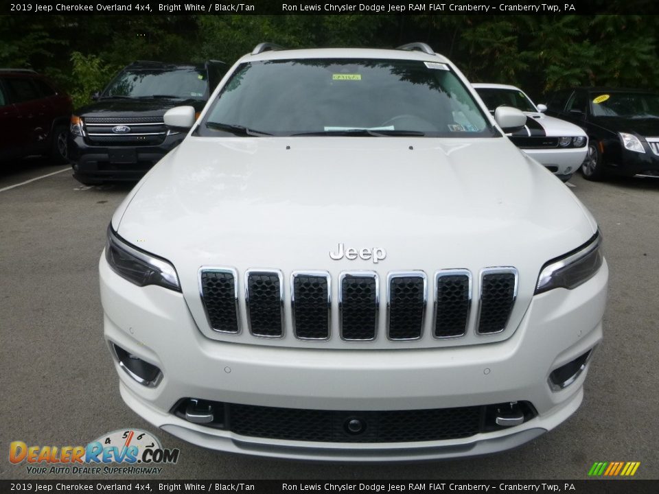 2019 Jeep Cherokee Overland 4x4 Bright White / Black/Tan Photo #8