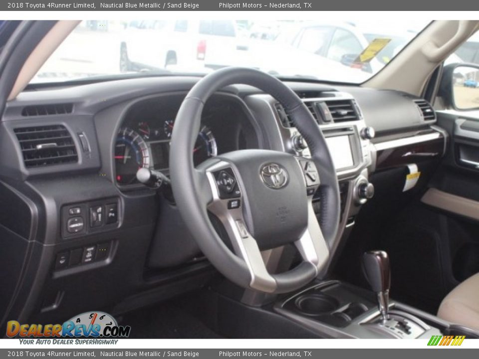 2018 Toyota 4Runner Limited Nautical Blue Metallic / Sand Beige Photo #13
