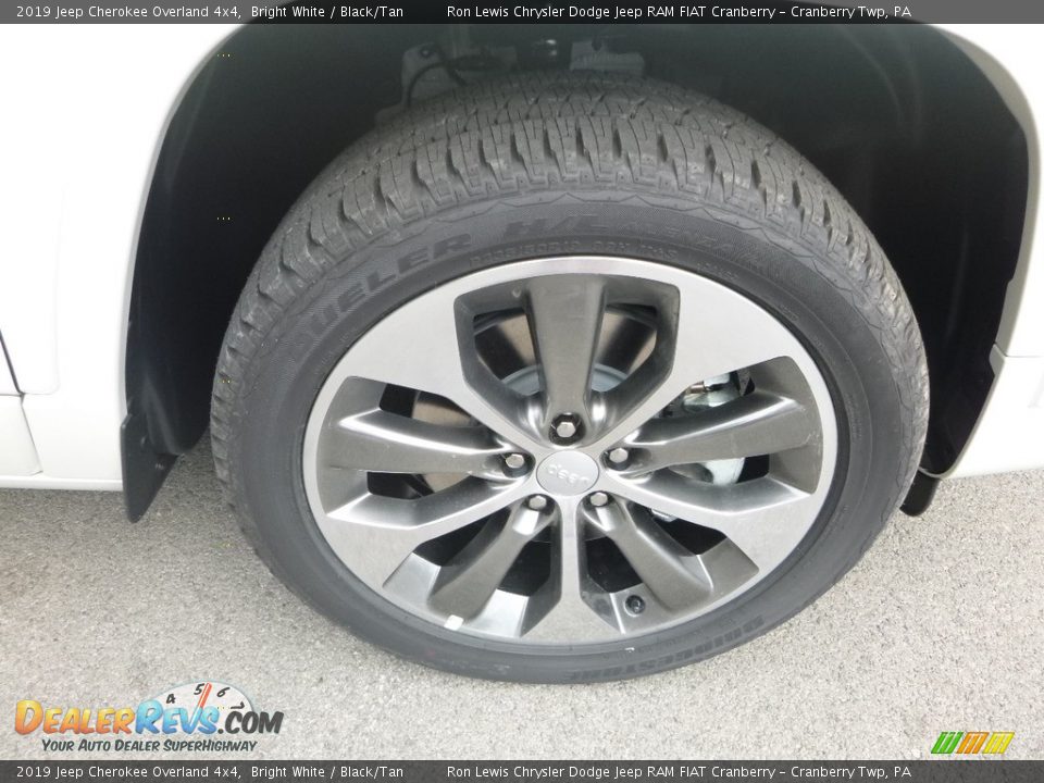 2019 Jeep Cherokee Overland 4x4 Bright White / Black/Tan Photo #9