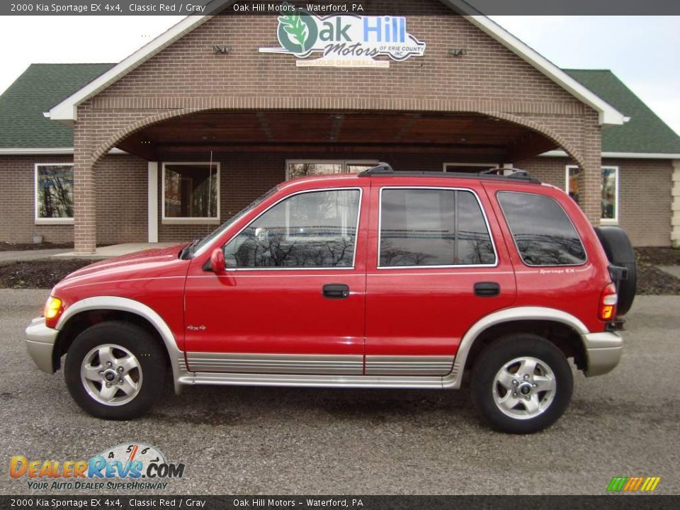 2000 Kia Sportage EX 4x4 Classic Red / Gray Photo #1