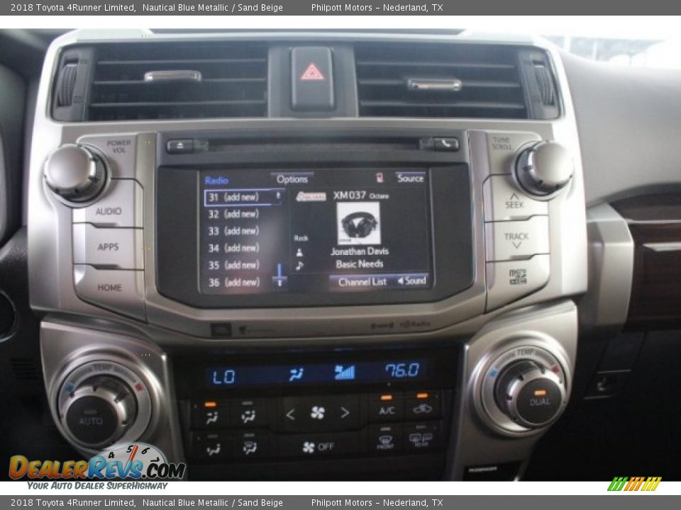 2018 Toyota 4Runner Limited Nautical Blue Metallic / Sand Beige Photo #17