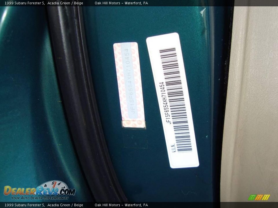 1999 Subaru Forester S Acadia Green / Beige Photo #19