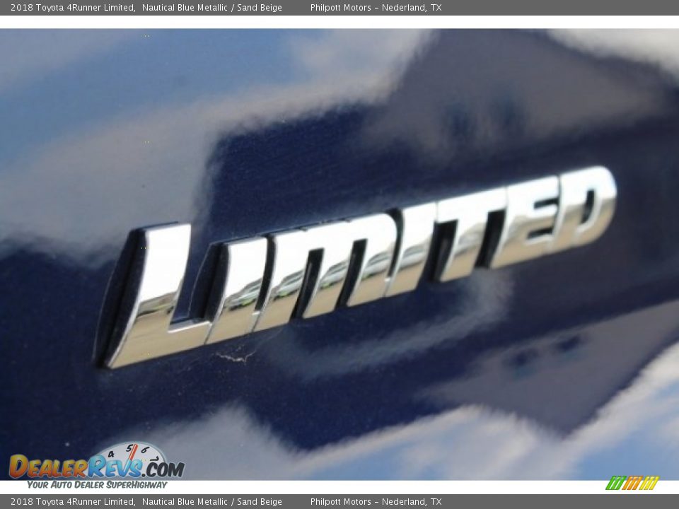 2018 Toyota 4Runner Limited Nautical Blue Metallic / Sand Beige Photo #23